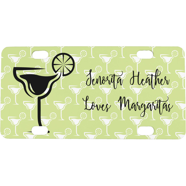 Custom Margarita Lover Mini / Bicycle License Plate (4 Holes) (Personalized)