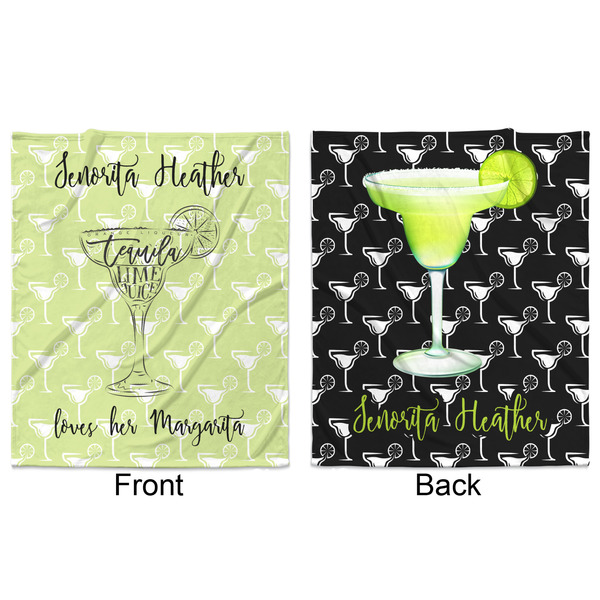 Margarita Lover Minky Blanket - 50"x60" - Double Sided - Front & Back