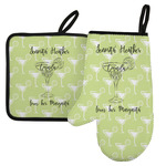 Margarita Lover Left Oven Mitt & Pot Holder Set w/ Name or Text