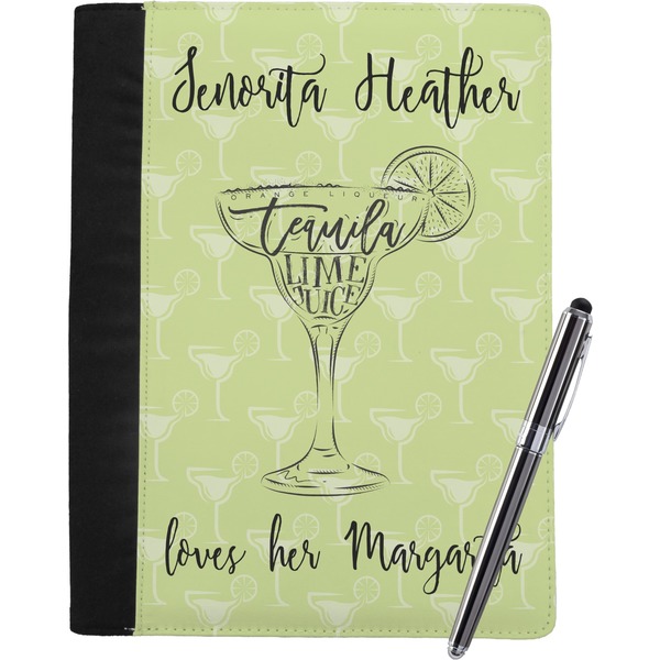 Custom Margarita Lover Notebook Padfolio - Large w/ Name or Text
