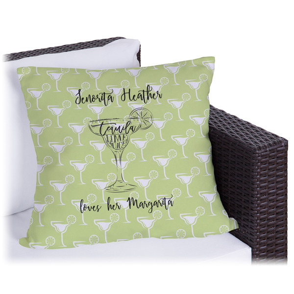 Custom Margarita Lover Outdoor Pillow (Personalized)