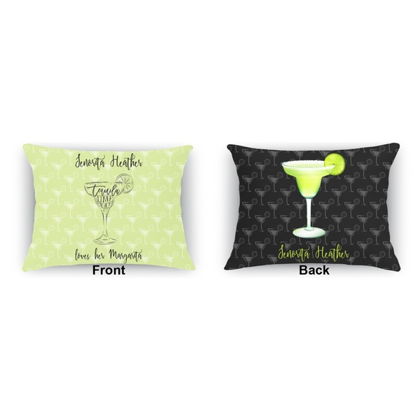 Margarita Lover Outdoor Rectangular Throw Pillow (Front and Back)