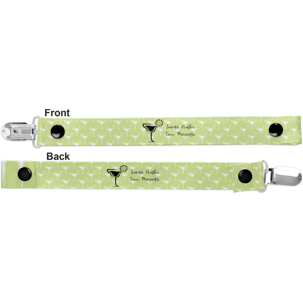 Margarita Lover Pacifier Clip - Front and Back