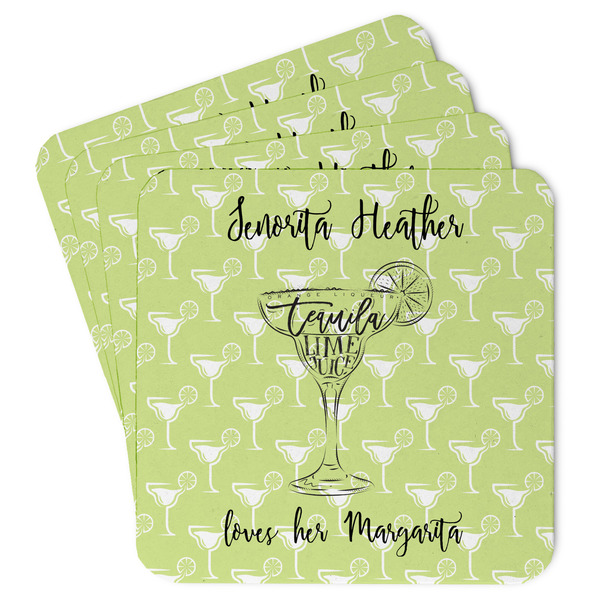 Custom Margarita Lover Paper Coasters w/ Name or Text