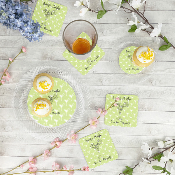 Margarita Lover Paper Coasters - In Context