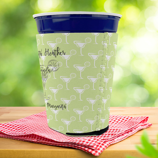 Margarita Lover Party Cup Sleeves - with bottom - Lifestyle