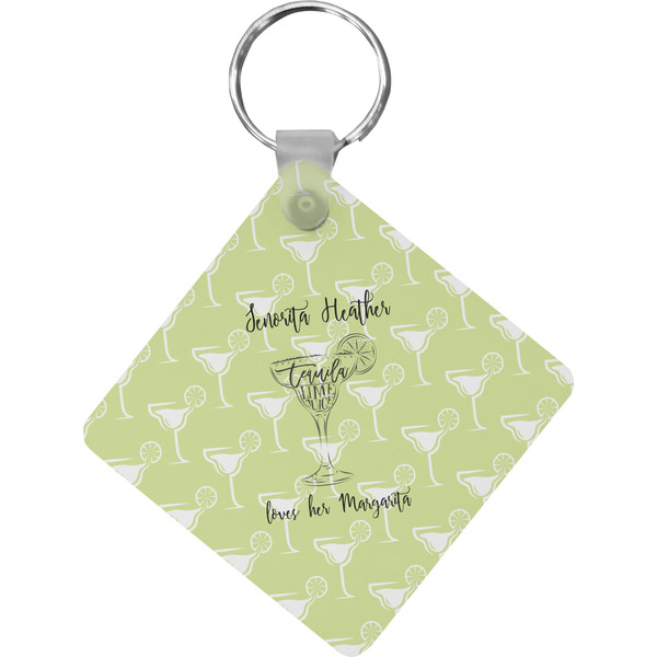 Custom Margarita Lover Diamond Plastic Keychain w/ Name or Text
