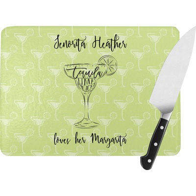 Margarita Lover Rectangular Glass Cutting Board (Personalized)