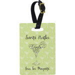 Margarita Lover Plastic Luggage Tag - Rectangular w/ Name or Text
