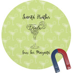 Margarita Lover Round Fridge Magnet (Personalized)