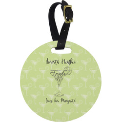 Margarita Lover Plastic Luggage Tag - Round (Personalized)