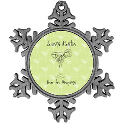 Margarita Lover Vintage Snowflake Ornament (Personalized)