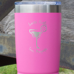 Margarita Lover 20 oz Stainless Steel Tumbler - Pink - Single Sided (Personalized)
