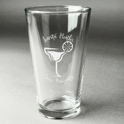 Margarita Lover Pint Glass - Engraved (Single) (Personalized)