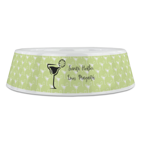 Margarita Lover Plastic Pet Bowls - Large - FRONT