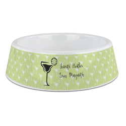 Margarita Lover Plastic Dog Bowl - Large (Personalized)