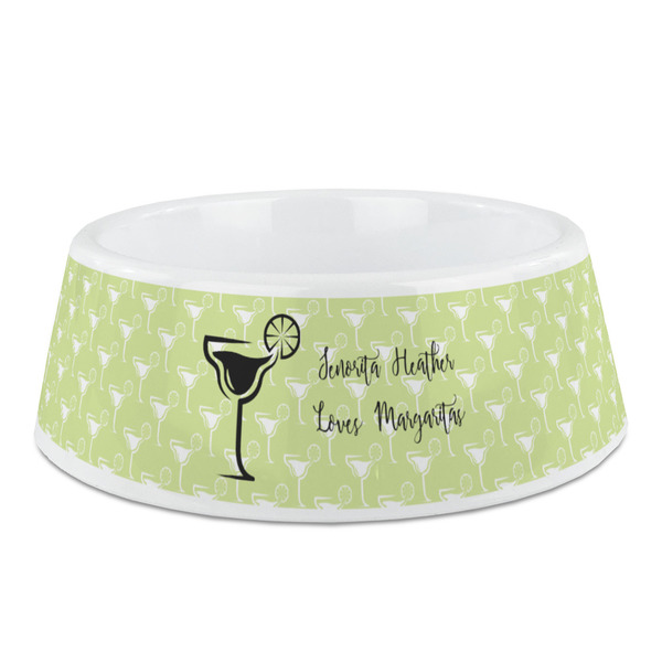 Custom Margarita Lover Plastic Dog Bowl (Personalized)