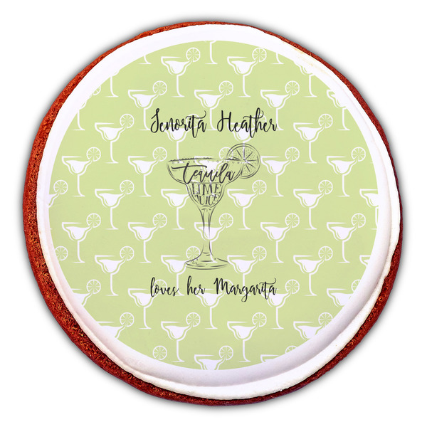 Margarita Lover Printed Icing Circle - Large - On Cookie