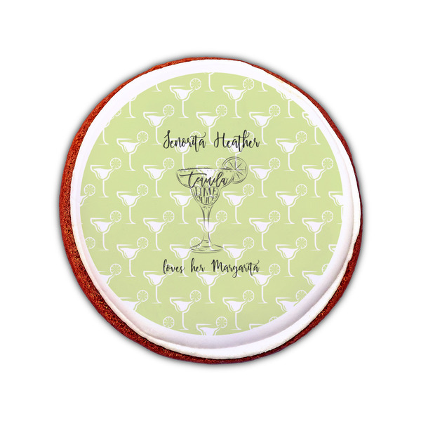 Margarita Lover Printed Icing Circle - Small - On Cookie