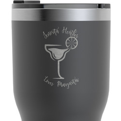 Margarita Lover RTIC Tumbler - Black - Engraved Front (Personalized)