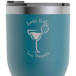 Margarita Lover RTIC Tumbler - Dark Teal - Laser Engraved - Double-Sided (Personalized)