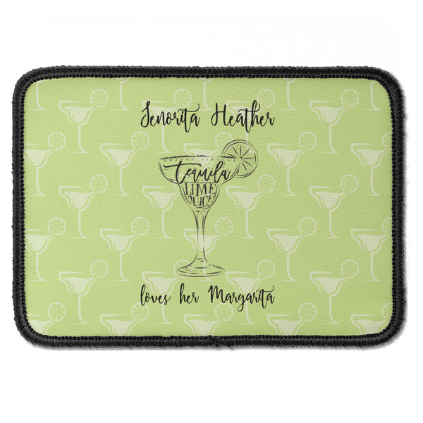 Custom Margarita Lover Iron On Rectangle Patch w/ Name or Text