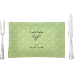 Margarita Lover Rectangular Glass Lunch / Dinner Plate - Single or Set (Personalized)