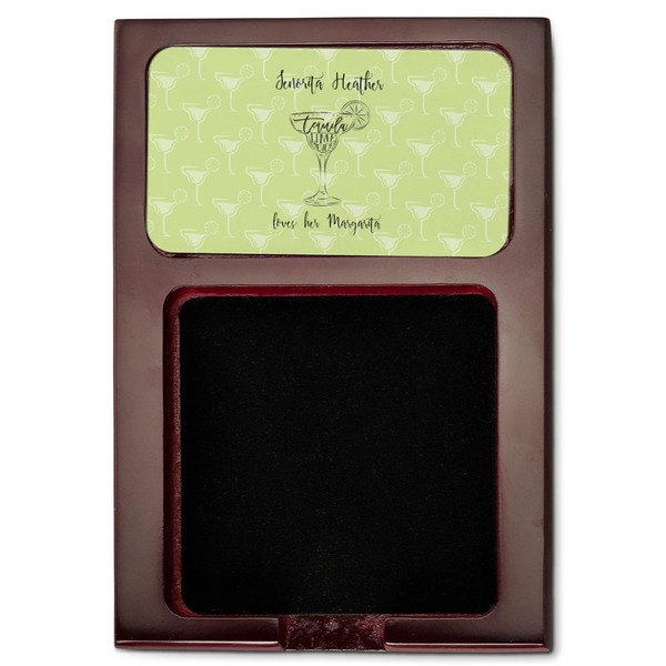 Margarita Lover Red Mahogany Sticky Note Holder - Flat