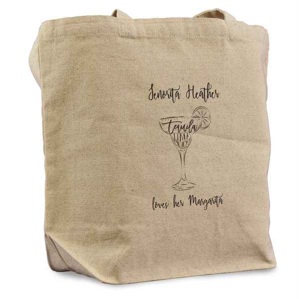 Custom Margarita Lover Reusable Cotton Grocery Bag - Single (Personalized)