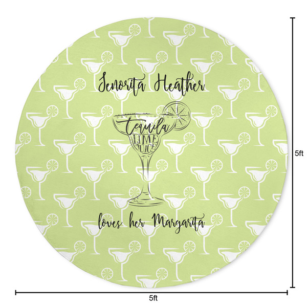 Margarita Lover Round Area Rug - Size