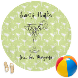 Margarita Lover Round Beach Towel (Personalized)