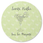 Margarita Lover Round Rubber Backed Coaster (Personalized)