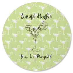 Margarita Lover Round Rubber Backed Coaster (Personalized)