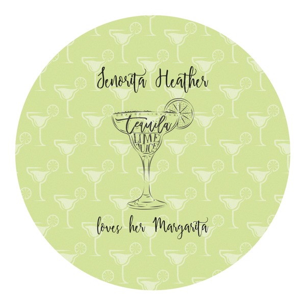 Custom Margarita Lover Round Decal - Small (Personalized)