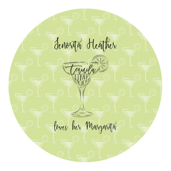 Custom Margarita Lover Round Decal (Personalized)