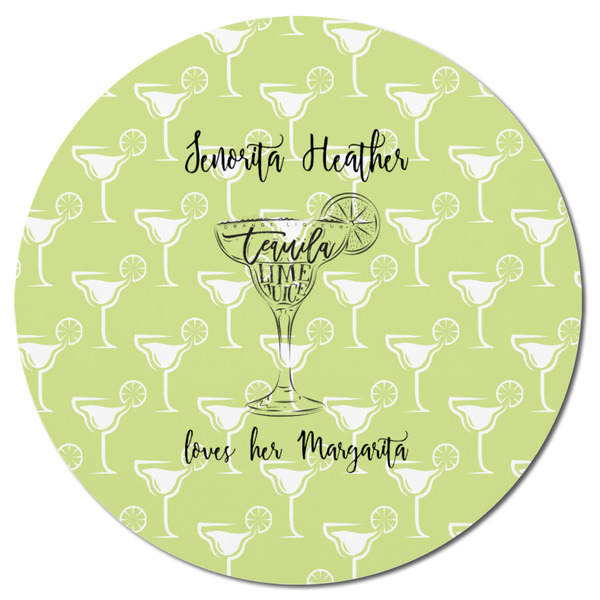 Margarita Lover Round Fridge Magnet - FRONT
