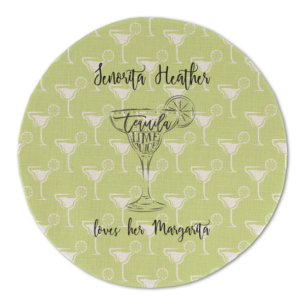 Margarita Lover Round Linen Placemats - FRONT (Double Sided)