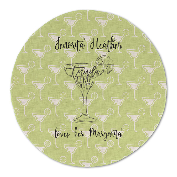 Margarita Lover Round Linen Placemats - FRONT (Single Sided)