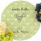 Margarita Lover Round Linen Placemats - Front (w flowers)