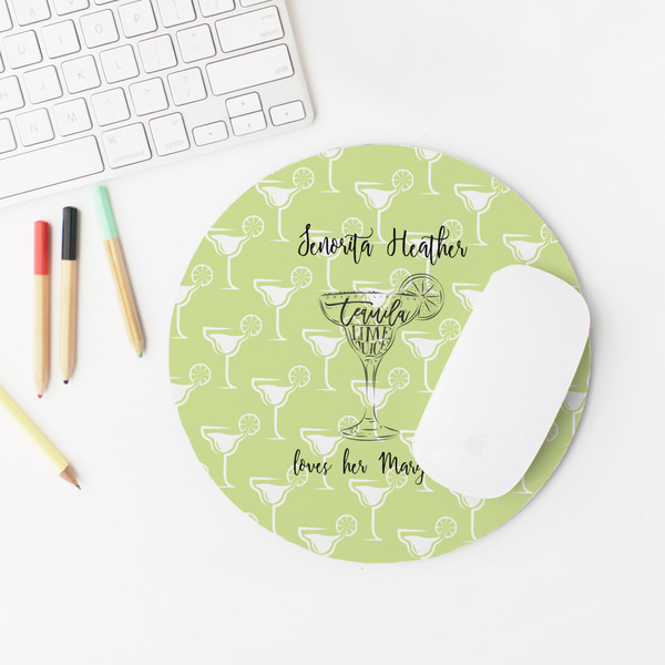 Margarita Lover Round Mousepad - LIFESTYLE 2