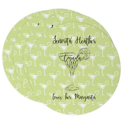 Margarita Lover Round Paper Coasters w/ Name or Text