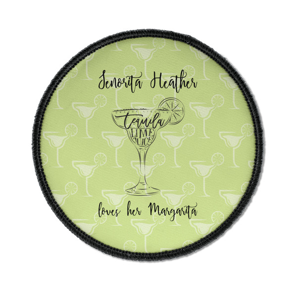 Custom Margarita Lover Iron On Round Patch w/ Name or Text