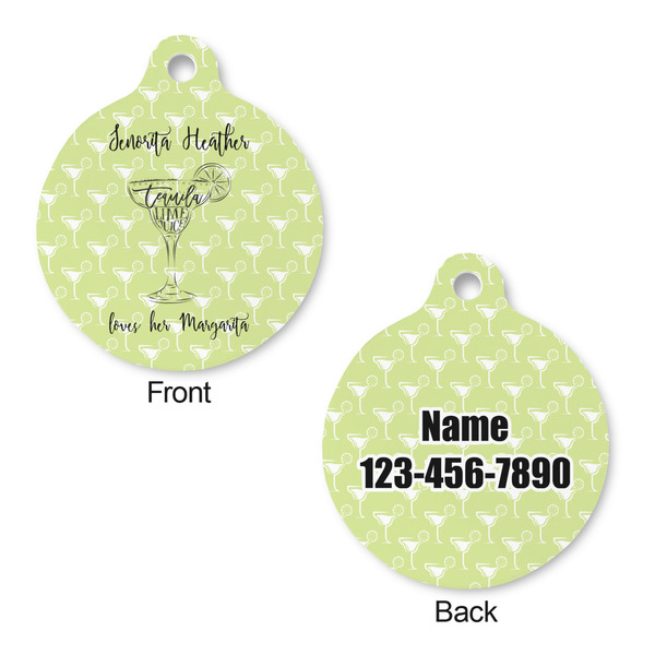 Margarita Lover Round Pet ID Tag - Large - Approval