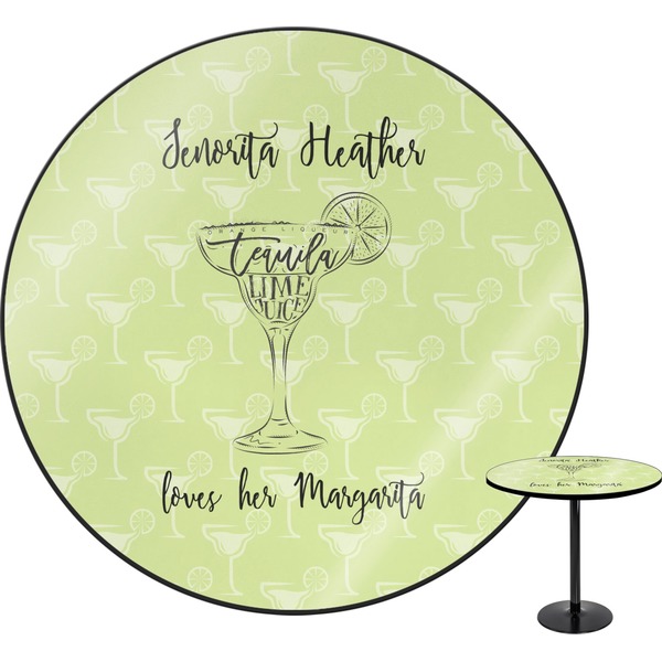 Custom Margarita Lover Round Table - 24" (Personalized)