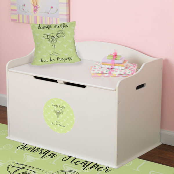 Margarita Lover Round Wall Decal on Toy Chest