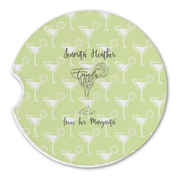 Margarita Lover Sandstone Car Coaster - Single (Personalized)