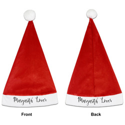 Margarita Lover Santa Hat - Front & Back (Personalized)