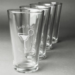 Margarita Lover Pint Glasses - Engraved (Set of 4) (Personalized)