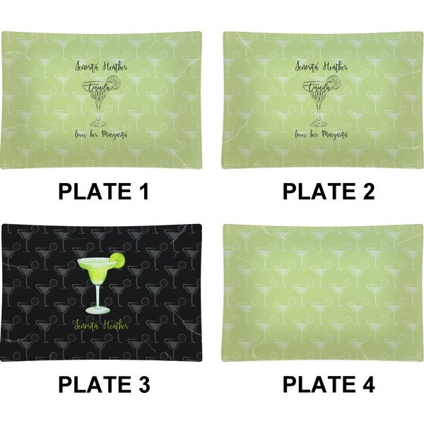 Margarita Lover Set of Rectangular Appetizer / Dessert Plates (Approval)