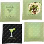 Margarita Lover Set of 4 Glass Square Lunch / Dinner Plate 9.5" (Personalized)